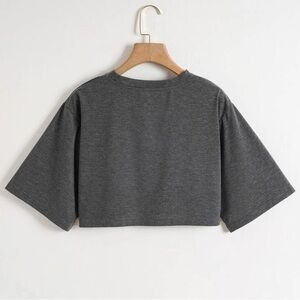 Charcoal Gray Women's Crop Top